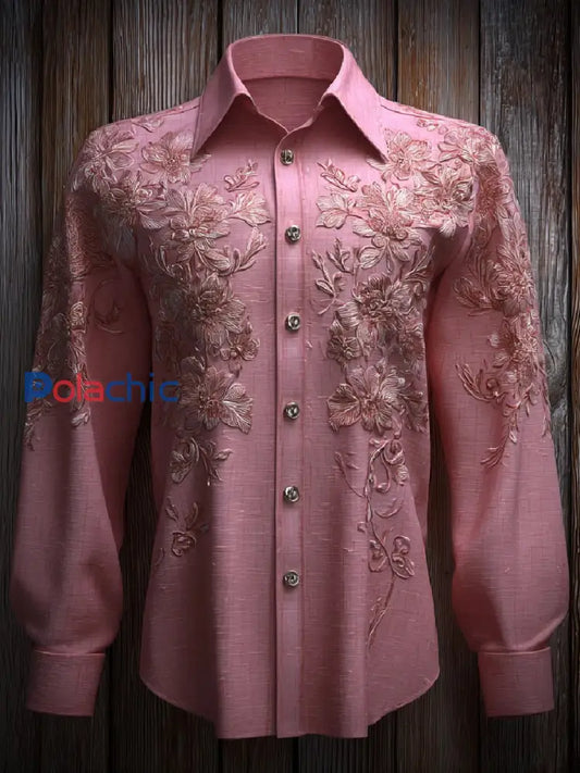 Chemise à manches courtes pour hommes Rose / S