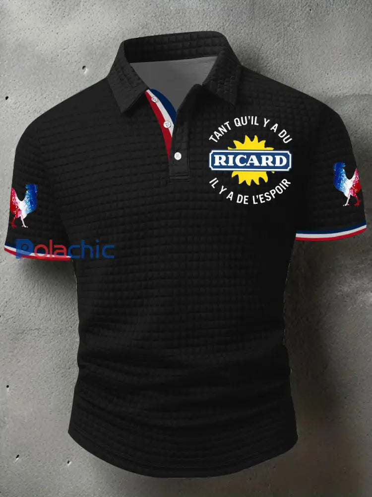 Chemise à manches courtes Tant Qu’il Y A Du Ricard Homme Noir / S