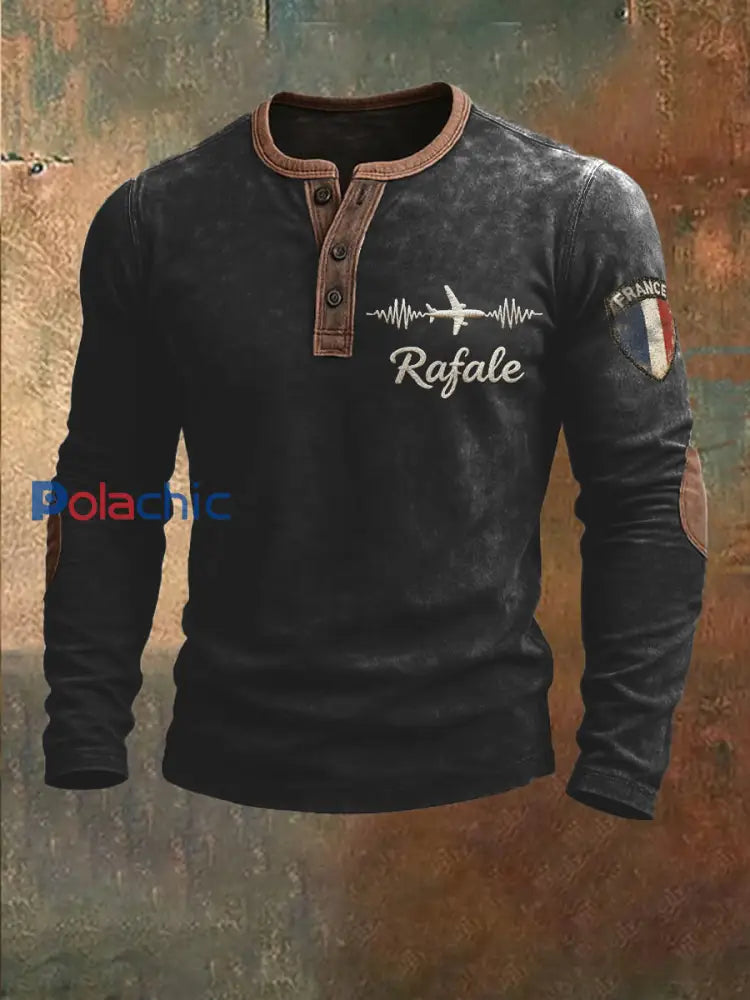 Chemise à manches longues French Fighter Homme Noir / S