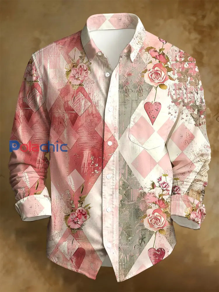 Chemise à manches longues imprimée Business Style pour hommes A / S