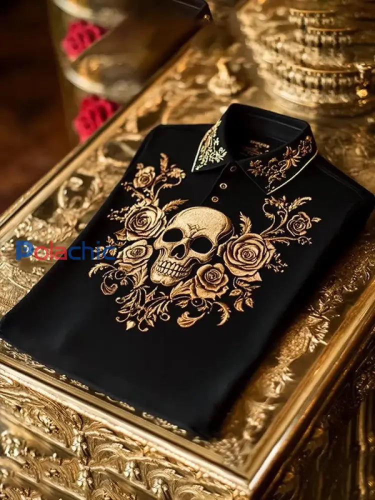 Chemise à manches longues Vintage Skull Homme Noir / S