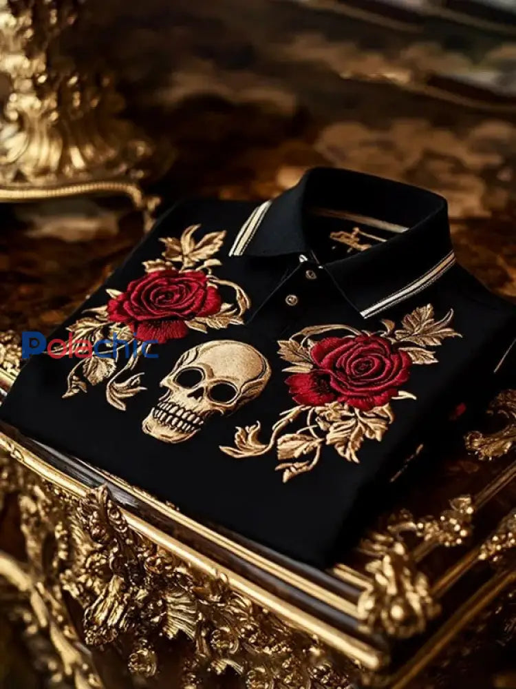 Chemise à manches longues Vintage Skull Homme Noir / S