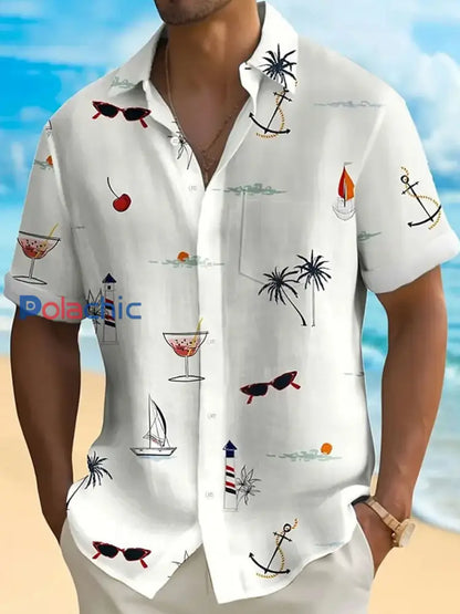 Chemise Casual Resort Homme Blanc / S