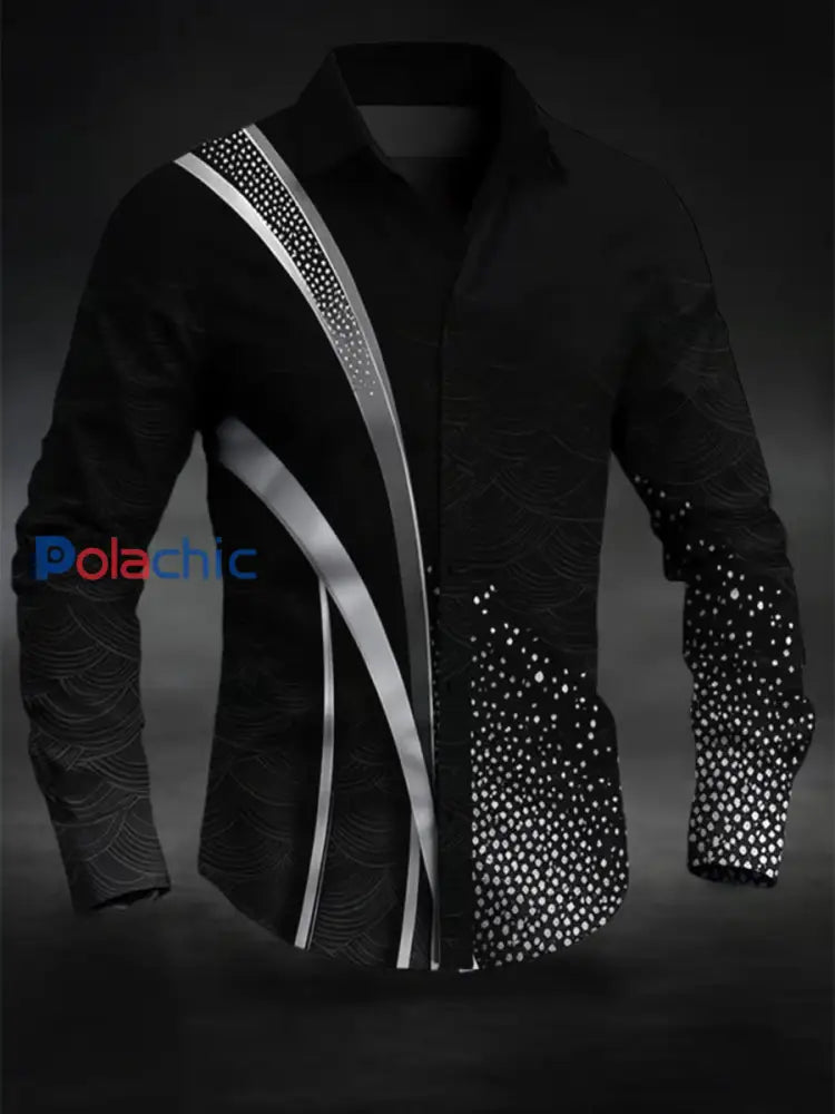 Chemise d’affaires décontractée pour hommes Noir / S