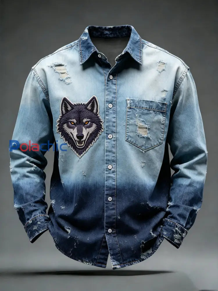 Chemise décontractée et confortable à blocs de couleur à imprimé animal rétro A / S