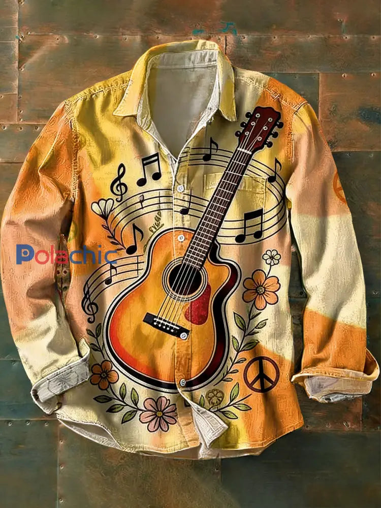 Chemise décontractée imprimée style hippie vintage pour homme A / S
