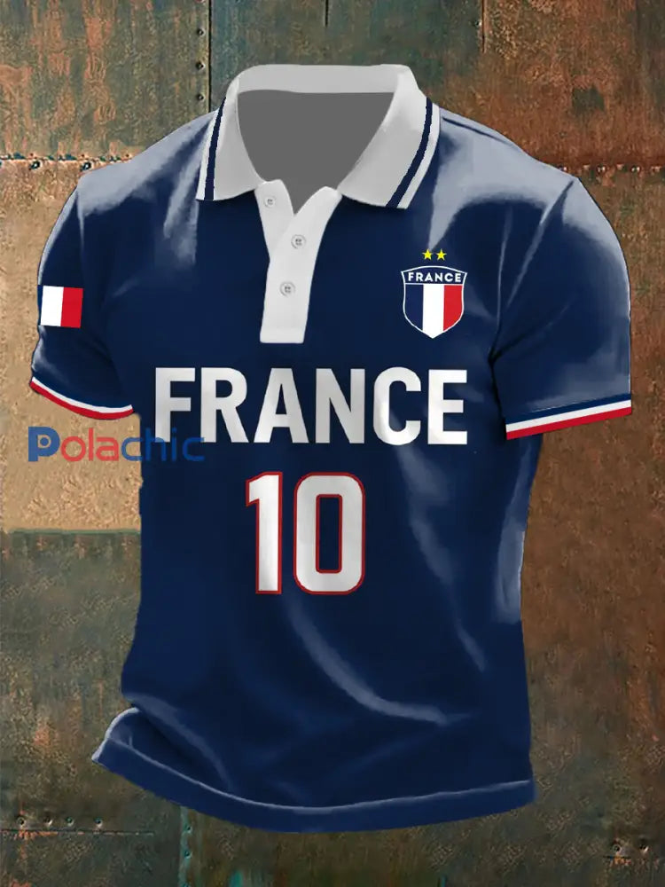 Chemise France Soccer Homme Bleu Marine / S