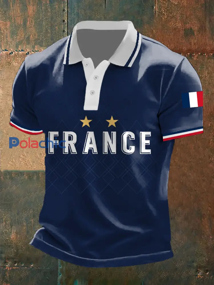 Chemise France Soccer Homme Bleu Marine / S