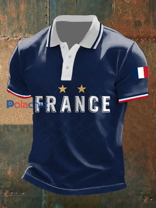 Chemise France Soccer Homme Bleu Marine / S