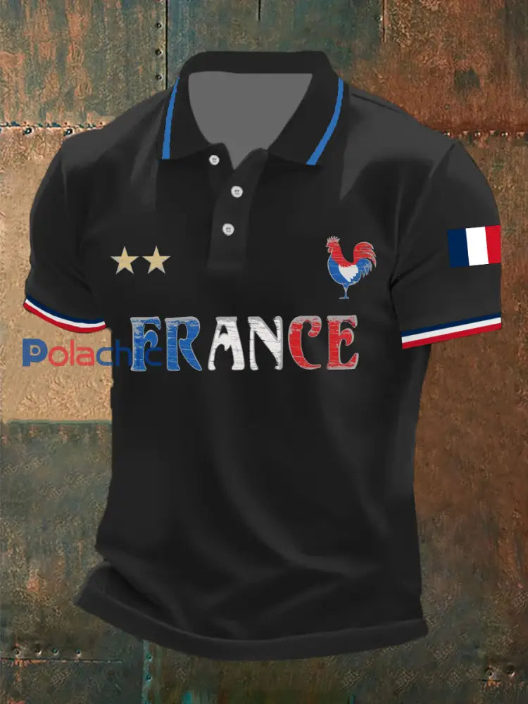 Chemise France Soccer Homme Noir / S