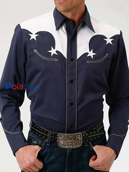 Chemise Vintage Western Cowboy Homme comme image / S