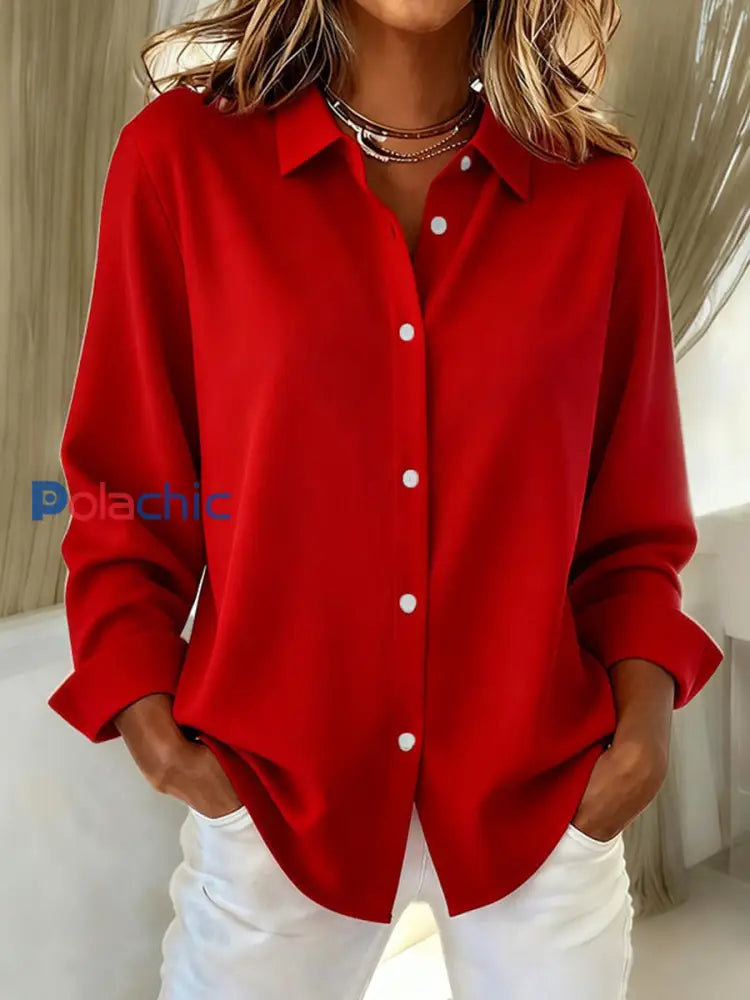 Chemises de sensibilisation au cancer du sein pour femmes Rouge / S