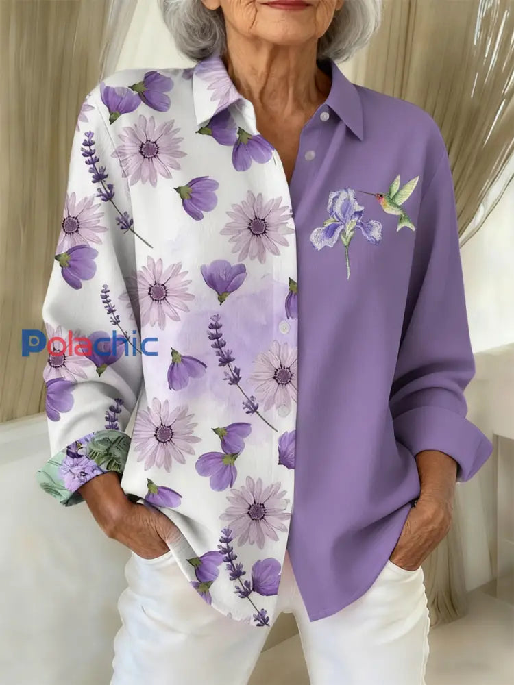Chemises Femme Casual Violet Colibri Texturé Violet / S