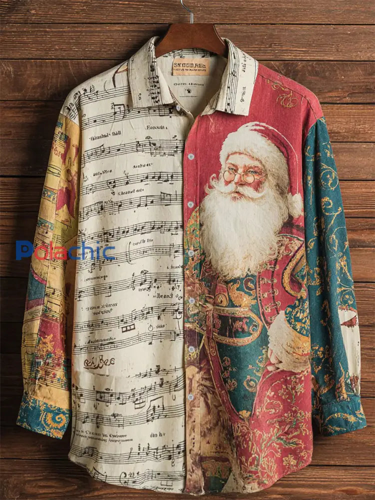 Chemises Santa Claus Music Vintage pour hommes comme image / S