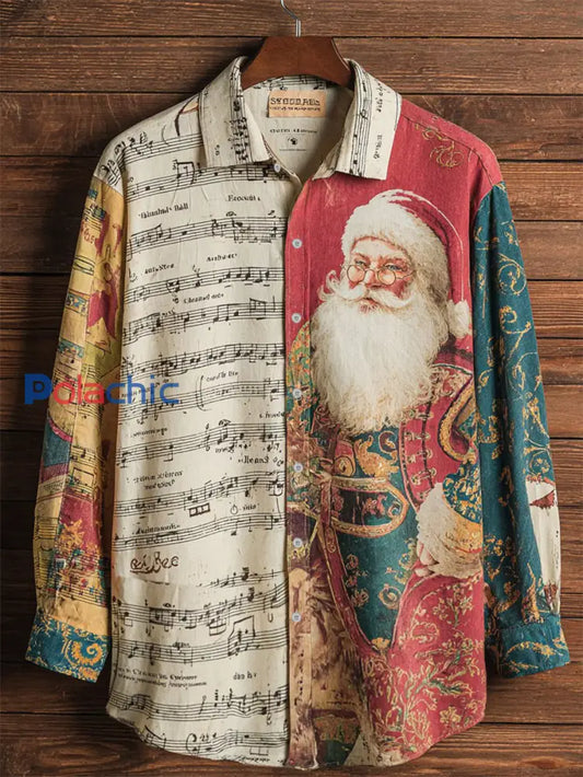 Chemises Santa Claus Music Vintage pour hommes comme image / S
