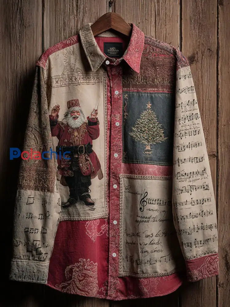Chemises Santa Claus Music Vintage pour hommes comme image / S