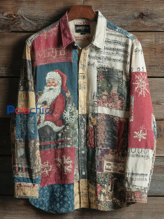 Chemises Santa Claus Vintage pour hommes comme image / S