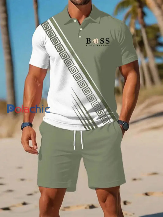 Costume de polo à manches courtes pour hommes comme image / S
