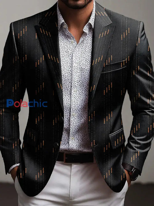 Costume homme rayé or Noir / S