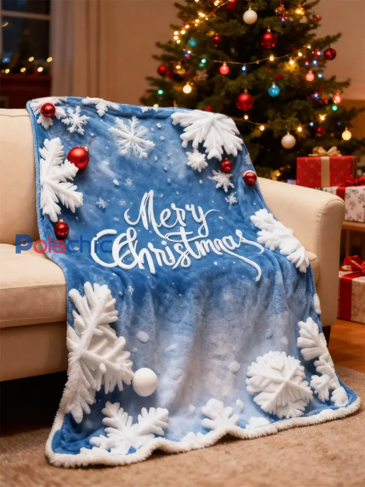 Couverture de Noël en flanelle de flocon de neige Multicolore / UN