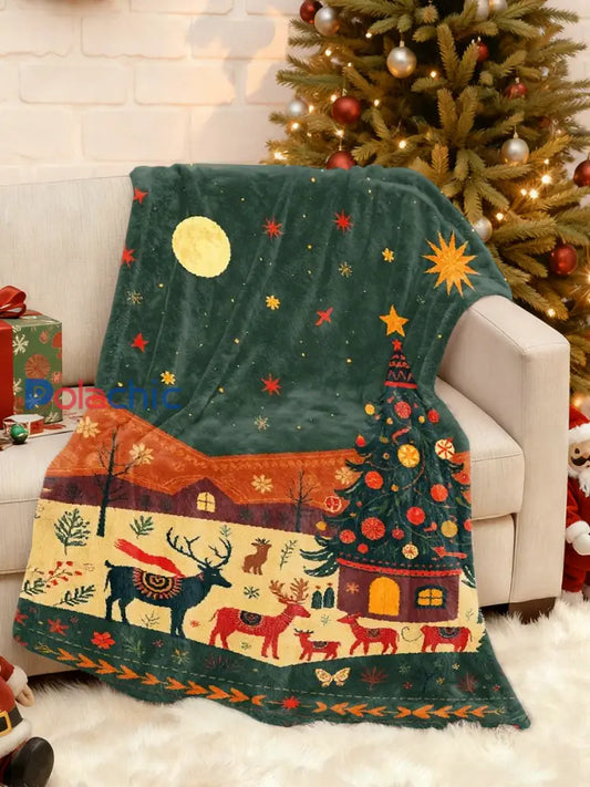 Couverture rétro à motifs de Noël comme image / UN