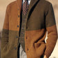 Cowboy Texture Western Village Chasse Bouton V-Cou En Plein Air Épais Tricot Cardigan Marron / M