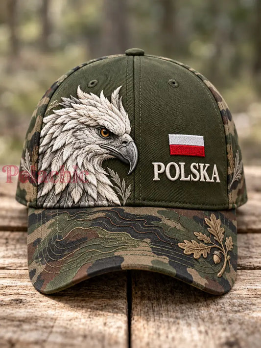 Czapka unisex z motywem kultury wojskowej Polski - A / JEDEN