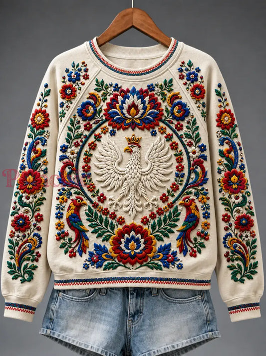 Damska bluza z Polską i rękawem raglanowym - A / S