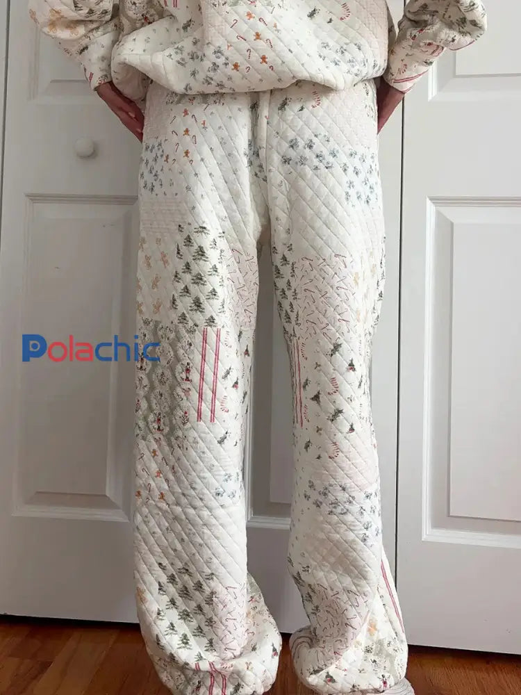 Ensembles sweatshirt et pantalons longs de Noël pour femmes