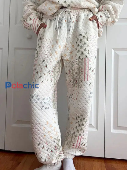 Ensembles sweatshirt et pantalons longs de Noël pour femmes