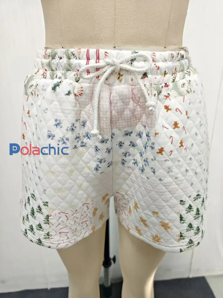 Ensembles sweatshirt et shorts de Noël pour femmes