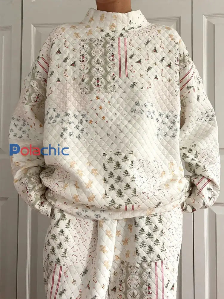 Ensembles sweatshirt et shorts de Noël pour femmes
