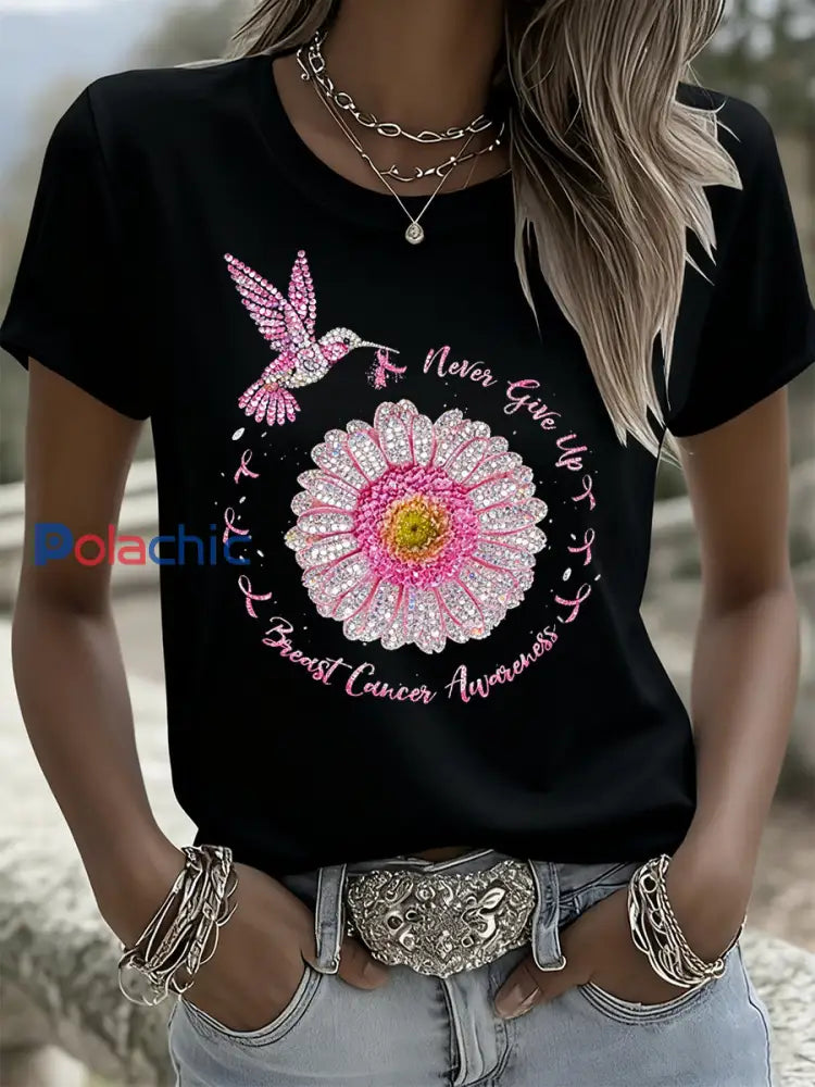 Femme Vintage Animal Floral Art Décontracté Manches Courtes A / S