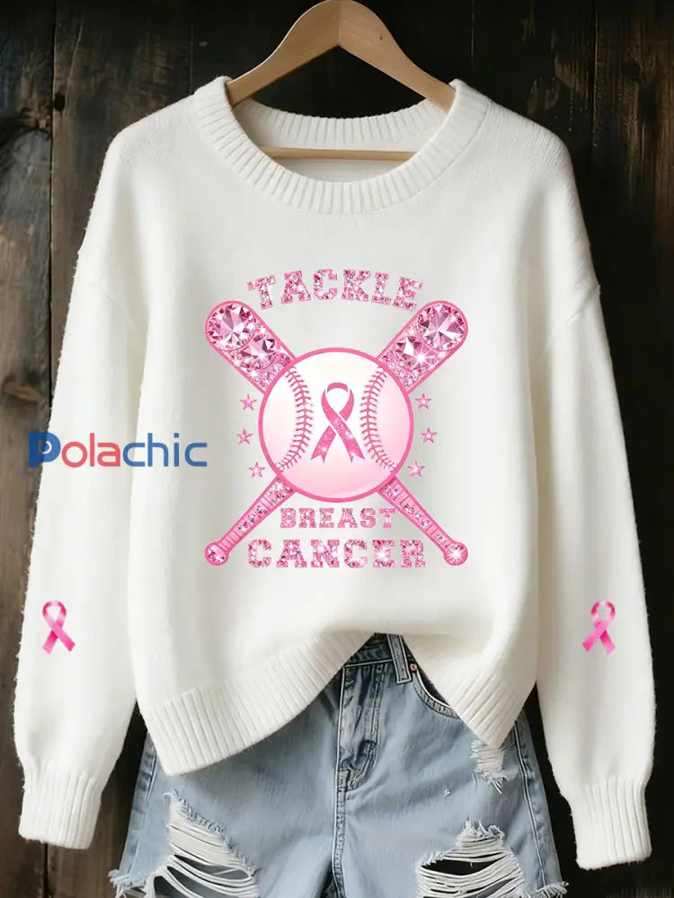 Femmes du cancer du sein Fan Band Art Print Memorial Pull A / S