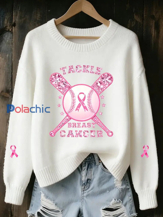 Femmes du cancer du sein Fan Band Art Print Memorial Pull A / S