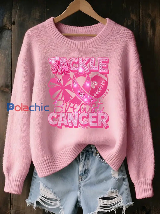 Femmes du cancer du sein Fan Band Art Print Memorial Pull A / S