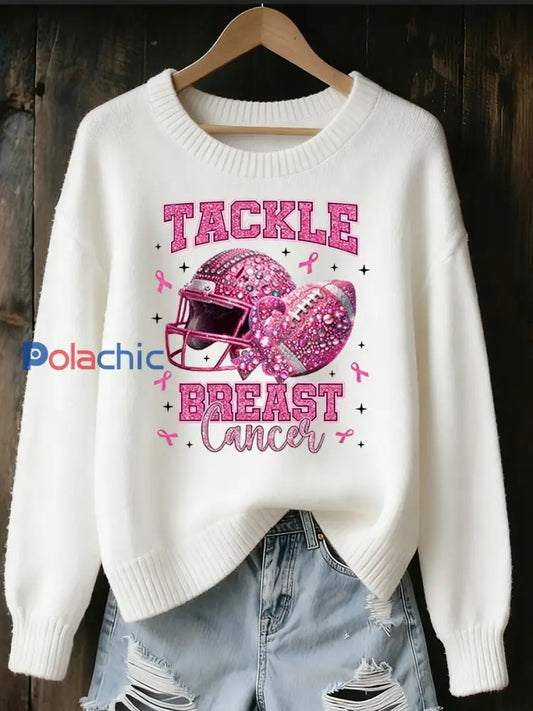 Femmes du cancer du sein Fan Band Art Print Memorial Pull A / S