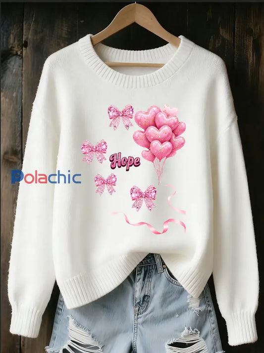 Femmes du cancer du sein Fan Band Art Print Memorial Pull A / S