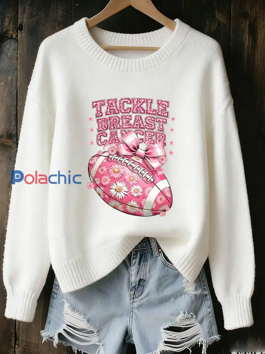 Femmes du cancer du sein Fan Band Art Print Memorial Pull A / S