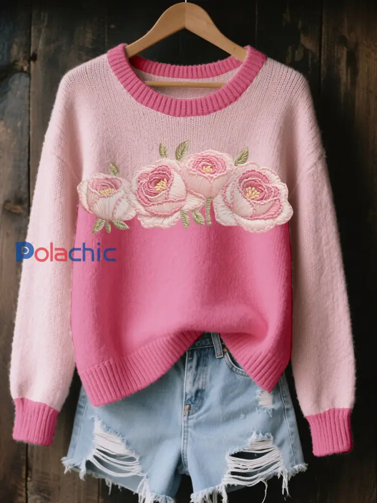 Femmes Rose Rose de sensibilisation au cancer du sein Tops Rose / S