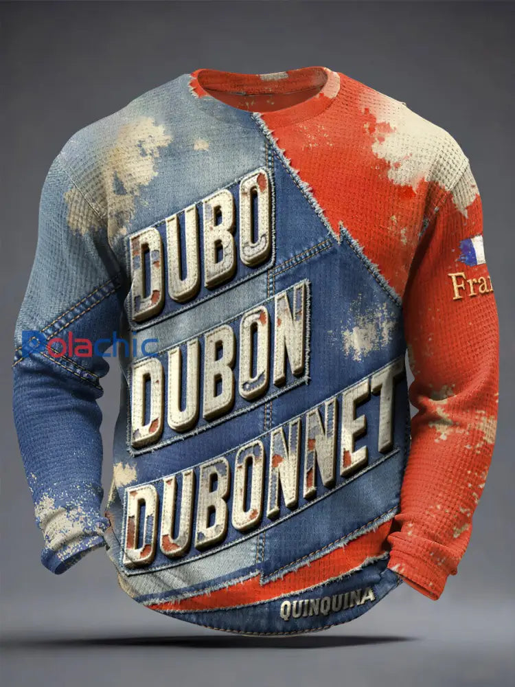 French Dubonnet T-shirt à manches longues pour hommes Multicolore / S