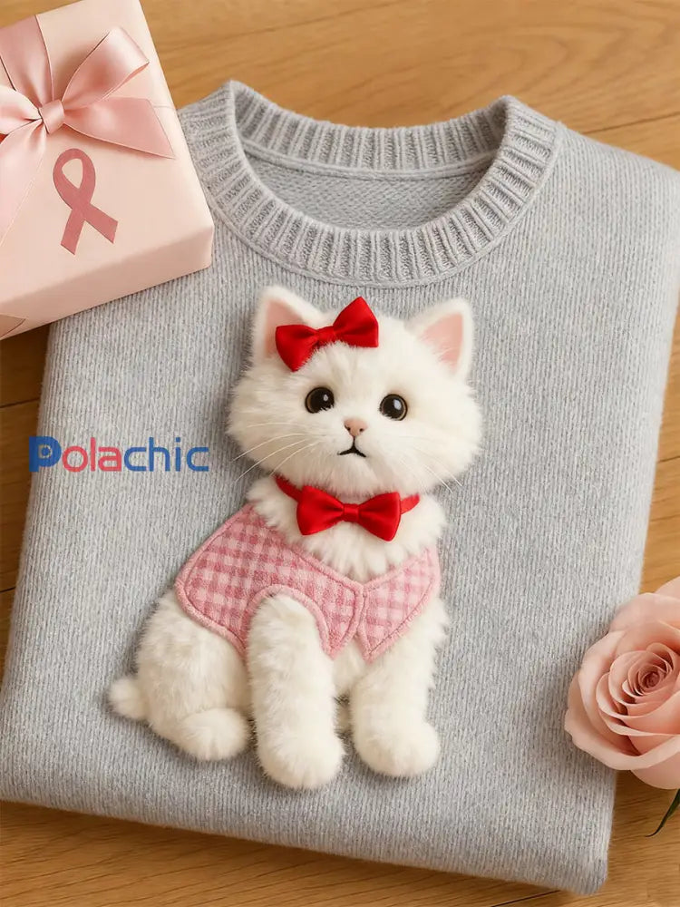 Haut à manches courtes en tricot artistique imprimé animal pour femmes A / S