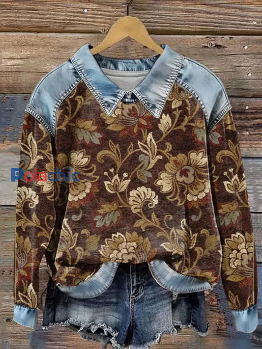 Haut Art Patchwork Femme comme image / S