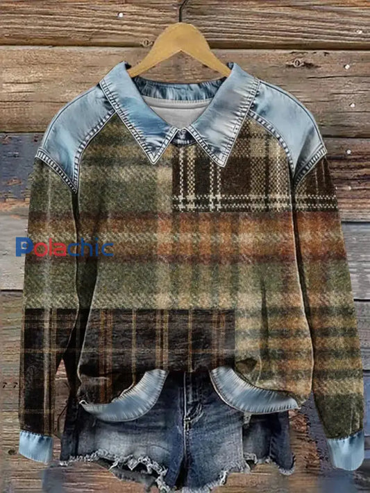 Haut Art Patchwork Femme comme image / S