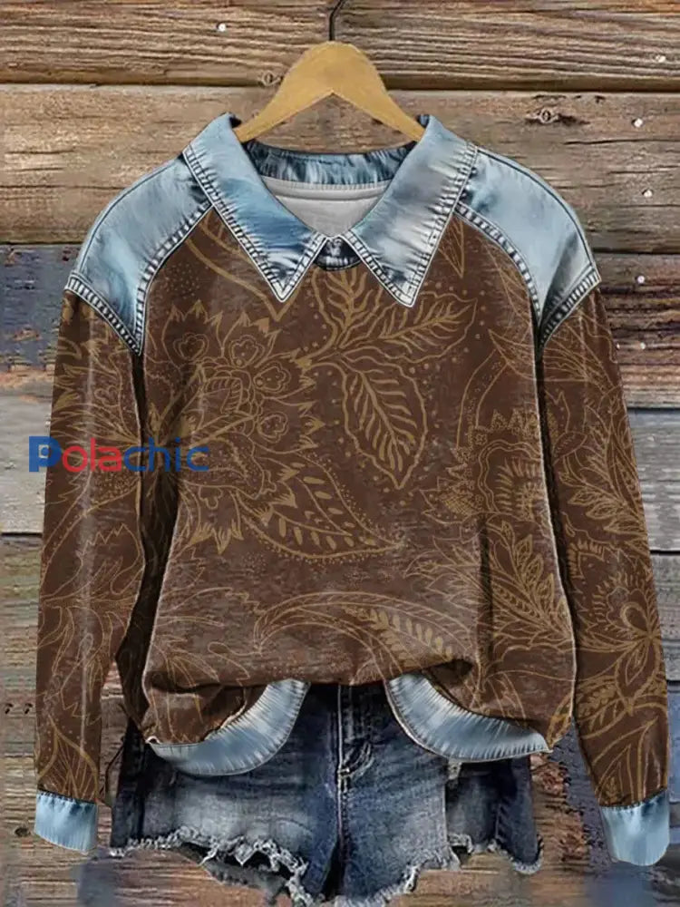 Haut Art Patchwork Femme comme image / S