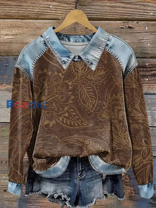 Haut Art Patchwork Femme comme image / S