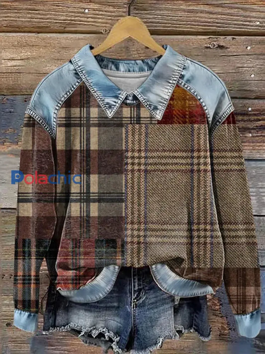 Haut Art Patchwork Femme comme image / S