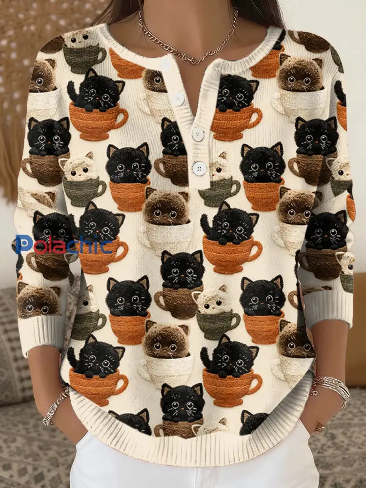 Haut Cats Art Print Femme comme image / S