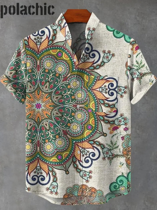 Haut Chemise Vintage En Coton Décontracté Imprimé Art Drôle A / S