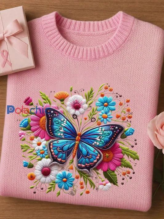 Haut confortable en tricot à manches courtes imprimé animal artistique pour femme A / S